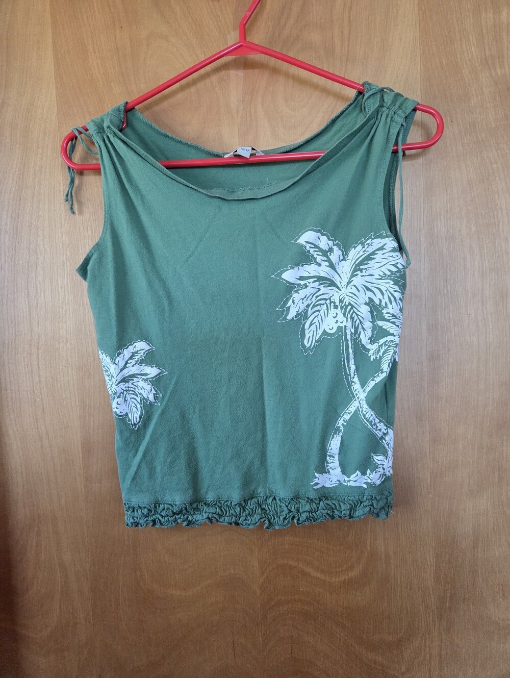 Womens Jacob Connexion Palm Tree Crop Tank XS